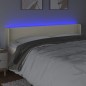 vidaXL Cabecero con LED cuero sintético crema 203x16x78/88 cm vidaXL Cabecero con LED cuero sintético crema 203x16x78/88 cm