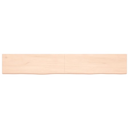 vidaXL Estante de pared madera maciza roble sin tratar 180x30x(2-4) cm