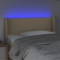 vidaXL Cabecero con LED de tela crema 103x16x78/88 cm vidaXL Cabecero con LED de tela crema 103x16x78/88 cm