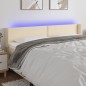 vidaXL Cabecero con LED de tela crema 203x16x78/88 cm vidaXL Cabecero con LED de tela crema 203x16x78/88 cm