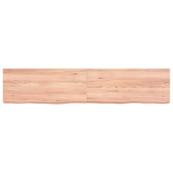 vidaXL Estante pared madera roble tratada marrón claro 140x30x(2-6) cm