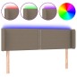 vidaXL Cabecero con LED de tela gris taupe 147x16x78/88 cm vidaXL Cabecero con LED de tela gris taupe 147x16x78/88 cm