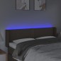 vidaXL Cabecero con LED de tela gris taupe 147x16x78/88 cm vidaXL Cabecero con LED de tela gris taupe 147x16x78/88 cm