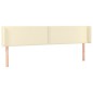 vidaXL Cabecero con LED cuero sintético crema 163x16x78/88 cm vidaXL Cabecero con LED cuero sintético crema 163x16x78/88 cm