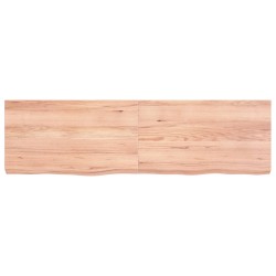 vidaXL Estante pared madera roble tratada marrón claro 140x40x(2-6) cm