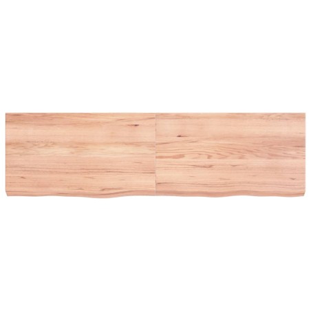 vidaXL Estante pared madera roble tratada marrón claro 140x40x(2-6) cm