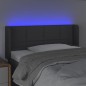 vidaXL Cabecero con LED de tela gris oscuro 103x16x78/88 cm vidaXL Cabecero con LED de tela gris oscuro 103x16x78/88 cm
