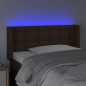 vidaXL Cabecero con LED cuero sintético marrón 93x16x78/88 cm vidaXL Cabecero con LED cuero sintético marrón 93x16x78/88 cm
