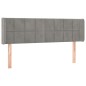 vidaXL Cabecero con LED de terciopelo gris claro 147x16x78/88 cm vidaXL Cabecero con LED de terciopelo gris claro 147x16x78/88 cm