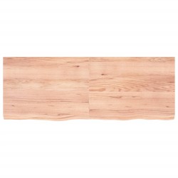 vidaXL Estante pared madera roble tratada marrón claro 160x60x(2-6) cm
