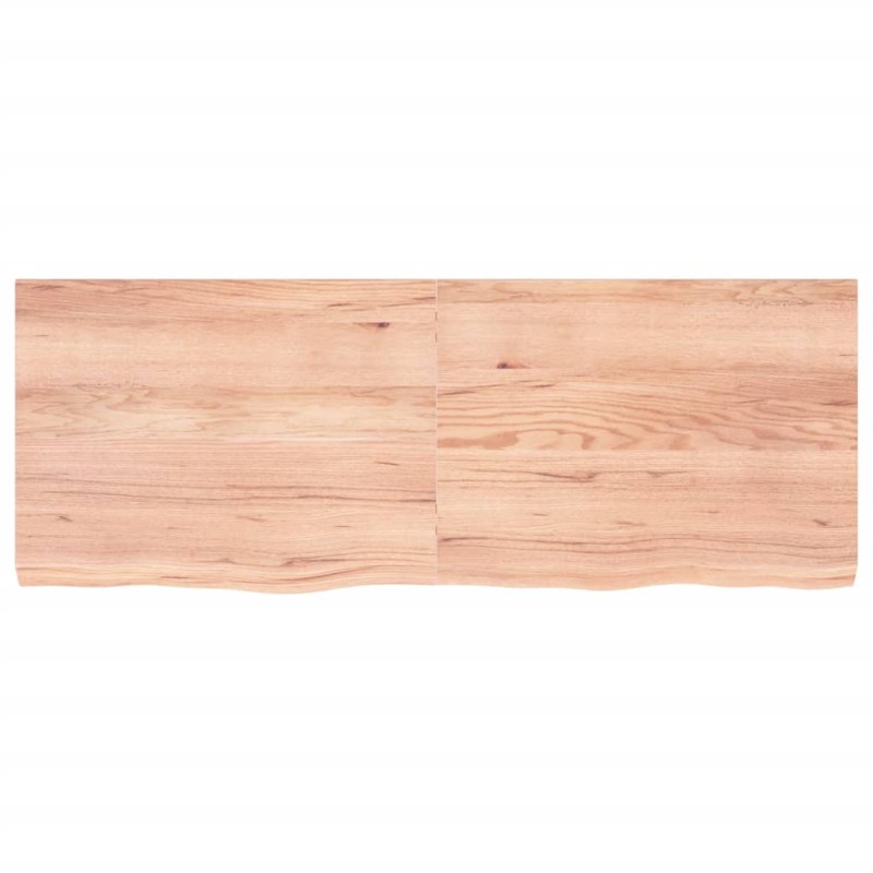vidaXL Estante pared madera roble tratada marrón claro 160x60x(2-6) cm vidaXL Estante pared madera roble tratada marrón claro 160x60x(2-6) cm