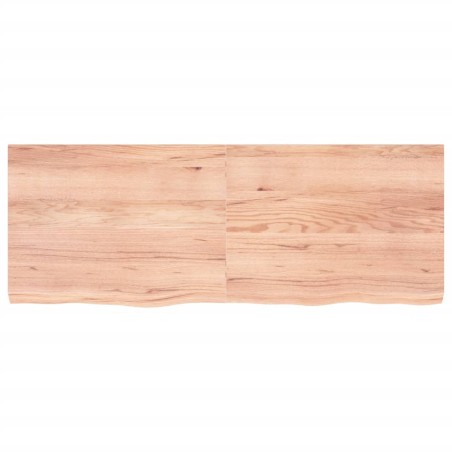 vidaXL Estante pared madera roble tratada marrón claro 160x60x(2-6) cm