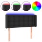 vidaXL Cabecero con LED cuero sintético negro 103x16x78/88 cm vidaXL Cabecero con LED cuero sintético negro 103x16x78/88 cm