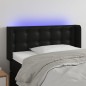 vidaXL Cabecero con LED cuero sintético negro 83x16x78/88 cm