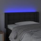 vidaXL Cabecero con LED cuero sintético negro 83x16x78/88 cm