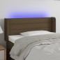 vidaXL Cabecero con LED de tela marrón oscuro 103x16x78/88 cm vidaXL Cabecero con LED de tela marrón oscuro 103x16x78/88 cm