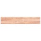 vidaXL Estante pared madera roble tratada marrón claro 220x40x(2-4) cm vidaXL Estante pared madera roble tratada marrón claro 220x40x(2-4) cm