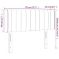 vidaXL Cabecero con LED de tela crema 83x16x78/88 cm