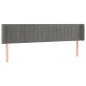 vidaXL Cabecero con LED de terciopelo gris claro 163x16x78/88 cm vidaXL Cabecero con LED de terciopelo gris claro 163x16x78/88 cm