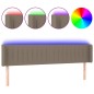 vidaXL Cabecero con LED de tela gris taupe 203x16x78/88 cm vidaXL Cabecero con LED de tela gris taupe 203x16x78/88 cm