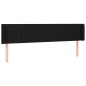 vidaXL Cabecero con LED de tela negro 203x16x78/88 cm vidaXL Cabecero con LED de tela negro 203x16x78/88 cm