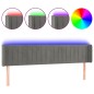 vidaXL Cabecero con LED de terciopelo gris claro 203x16x78/88 cm vidaXL Cabecero con LED de terciopelo gris claro 203x16x78/88 cm