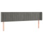 vidaXL Cabecero con LED de terciopelo gris claro 203x16x78/88 cm vidaXL Cabecero con LED de terciopelo gris claro 203x16x78/88 cm