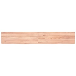 vidaXL Estante pared madera roble tratada marrón claro 180x30x(2-6) cm