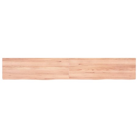 vidaXL Estante pared madera roble tratada marrón claro 180x30x(2-6) cm