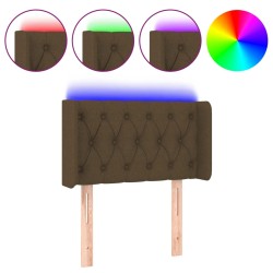 vidaXL Cabecero con LED de tela marrón oscuro 83x16x78/88 cm