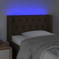 vidaXL Cabecero con LED de tela marrón oscuro 83x16x78/88 cm vidaXL Cabecero con LED de tela marrón oscuro 83x16x78/88 cm