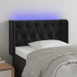 vidaXL Cabecero con LED de terciopelo negro 83x16x78/88 cm vidaXL Cabecero con LED de terciopelo negro 83x16x78/88 cm