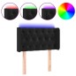 vidaXL Cabecero con LED de terciopelo negro 83x16x78/88 cm vidaXL Cabecero con LED de terciopelo negro 83x16x78/88 cm
