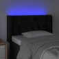 vidaXL Cabecero con LED de terciopelo negro 83x16x78/88 cm vidaXL Cabecero con LED de terciopelo negro 83x16x78/88 cm