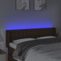 vidaXL Cabecero con LED de tela marrón oscuro 147x16x78/88 cm vidaXL Cabecero con LED de tela marrón oscuro 147x16x78/88 cm