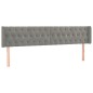 vidaXL Cabecero con LED de terciopelo gris claro 203x16x78/88 cm vidaXL Cabecero con LED de terciopelo gris claro 203x16x78/88 cm