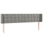 vidaXL Cabecero con LED de terciopelo gris claro 203x16x78/88 cm vidaXL Cabecero con LED de terciopelo gris claro 203x16x78/88 cm