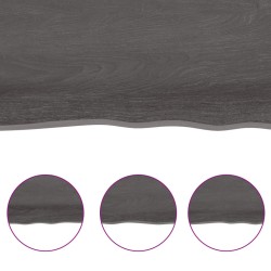 vidaXL Tablero mesa madera tratada roble borde vivo marrón 60x60x2 cm