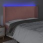vidaXL Cabecero con LED de terciopelo rosa 203x16x118/128 cm vidaXL Cabecero con LED de terciopelo rosa 203x16x118/128 cm