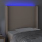 vidaXL Cabecero con LED cuero sintético capuchino 83x16x118/128 cm vidaXL Cabecero con LED cuero sintético capuchino 83x16x118/128 cm