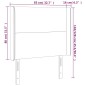 vidaXL Cabecero con LED cuero sintético capuchino 83x16x118/128 cm vidaXL Cabecero con LED cuero sintético capuchino 83x16x118/128 cm