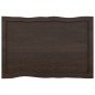 vidaXL Tablero mesa madera tratada borde vivo marrón 80x50x(2-4) cm vidaXL Tablero mesa madera tratada borde vivo marrón 80x50x(2-4) cm