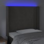 vidaXL Cabecero con LED de terciopelo gris oscuro 103x16x118/128 cm vidaXL Cabecero con LED de terciopelo gris oscuro 103x16x118/128 cm