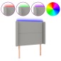 vidaXL Cabecero con LED de tela gris claro 103x16x118/128 cm vidaXL Cabecero con LED de tela gris claro 103x16x118/128 cm