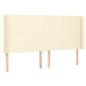 vidaXL Cabecero con LED cuero sintético color crema 183x16x118/128 cm vidaXL Cabecero con LED cuero sintético color crema 183x16x118/128 cm