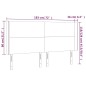 vidaXL Cabecero con LED cuero sintético color crema 183x16x118/128 cm vidaXL Cabecero con LED cuero sintético color crema 183x16x118/128 cm