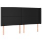 vidaXL Cabecero con LED cuero sintético negro 183x16x118/128 cm