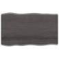 vidaXL Tablero mesa madera tratada borde vivo marrón 100x60x(2-4) cm