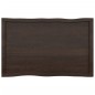 vidaXL Tablero mesa madera tratada borde vivo marrón 100x60x(2-4) cm