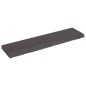 vidaXL Estante pared madera roble tratada marrón oscuro 120x30x(2-6)cm vidaXL Estante pared madera roble tratada marrón oscuro 120x30x(2-6)cm